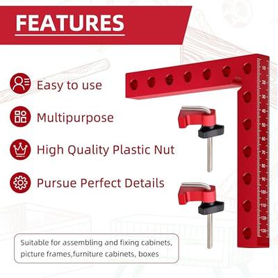 90 Degree Positioning Squares Right Angle Clamps 5.5 x 5.5,Aluminum Alloy  Woodworking Carpenter L-Type Corner Clamping Tool for Picture Frames