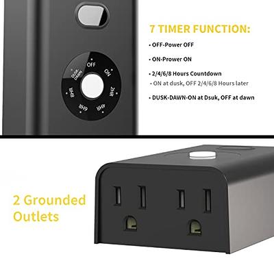 BLACK+DECKER Light Timers, Indoor, Programmable, 2 Pack, with Polarized  Outlet - Analog Timer Outlet with