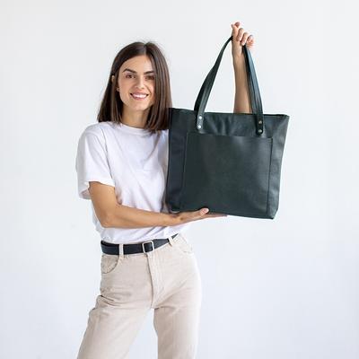 Personalized Leather Tote Bag