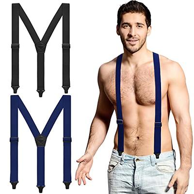 Janmercy 2 Pcs Under Clothing Suspenders for Men Airport