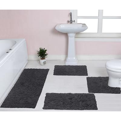 Home Weavers Inc Waterford Collection 20 in. x 20 in. Pink Cotton Contour Bath Rug
