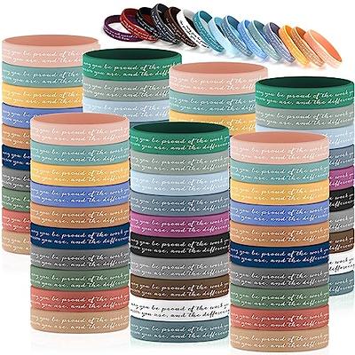 100 Pcs Inspirational Bracelets Gift Bulk Teacher Nurse Appreciation Gift  Silicone Motivational Quote Silicone Bracelets Rubber Bands Stretch Bulk  for Employee Women Men - Yahoo Shopping