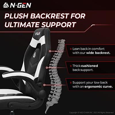 High-Back Gaming Chair PC Office Chair Computer Racing Chair PU Desk Task  Chair Ergonomic Executive Swivel Rolling Chair with Lumbar Support for Back  Pain Women, Men (WHITE) 