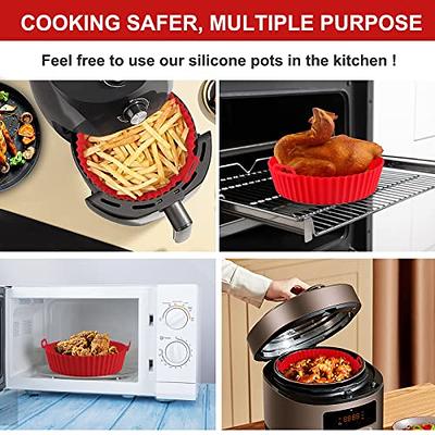 Air Fryer Silicone Pot - Air Fryer Oven Accessories - Replacement for  Flammable Parchment Liner Paper - No Need to Clean the Air Fryer (Top: 6.3