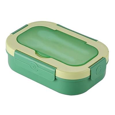 1400 Ml Lunch Box For Children And Adults, Bento Box Lunch Box With 3  Compartments And Cutlery, Snack Box Microwave Heating (khaki)