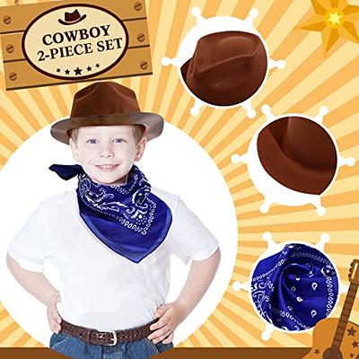 24 Pieces Western Cowboy Hat Set, Felt Cowboy Themed Party Hats