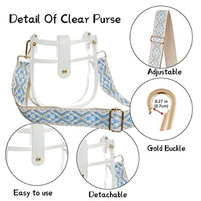 Women Stadium Approved Clear Crossbody Bag with Guitar Strap