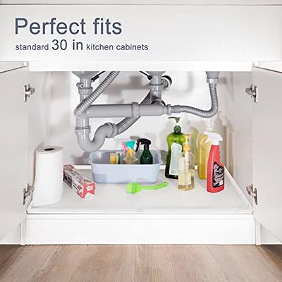 Kitchen Sink Protector Mat Silicone Sink Mat With Drain Hole Waterproof  Under Sink Tray Large Size Non-slip 