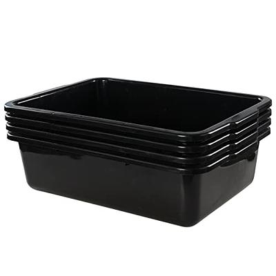 Sherr 15 Pack 8 Liter Commercial Bus Tubs with 20 Labels Plastic Bus Box  Commercial Wash Basin Tote Box for Storage (Black) - Yahoo Shopping