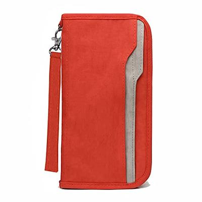 Passport Wallet Travel Document Organizer Zippered Case RFID