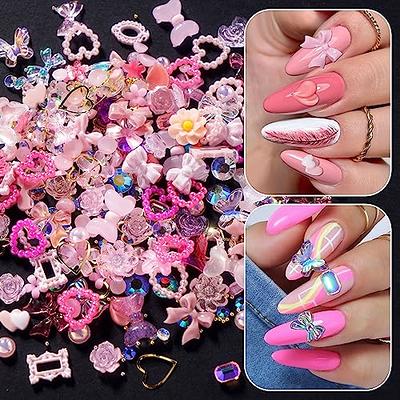 20Pcs Mixed Heart 3D Nail Charms for Acrylic Nails 03 S in 2023