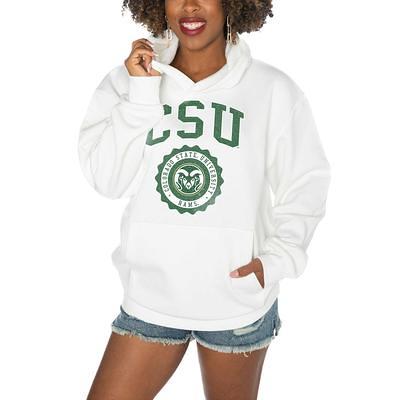 Women's Gameday Couture White Boise State Broncos Mock Neck Force Pullover  Sweatshirt