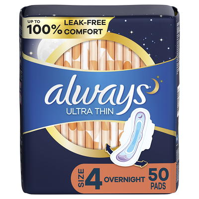 Always Radiant Overnight Sanitary Pads With Wings - Scented - Size