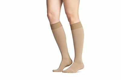 MGANG Compression Pantyhose for Women & Men, 20-30mmHg Graduated  Compression Support Tights, Open Toe, Opaque Waist High Compression  Stockings for