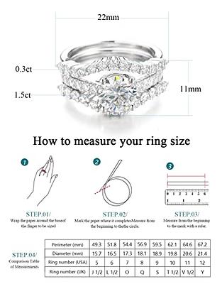 2 Ct Round 2 Pieces Engagement Wedding Band Set 14K White Gold Plated  Simulated
