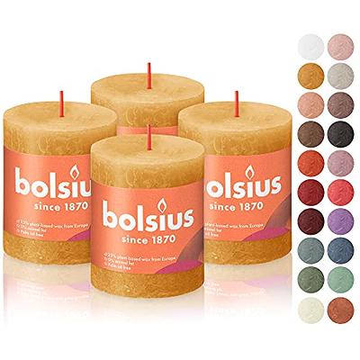 BOLSIUS 4 Pack Yellow Taper Candles - Tall Unscented 10 Inch Dinner Candle  Set - Premium European Quality - 100 % Paraffin Wax Cotton Wicks Smokeless,  Dripless, Home Decor Candle 7.5 Hour Burn Time 