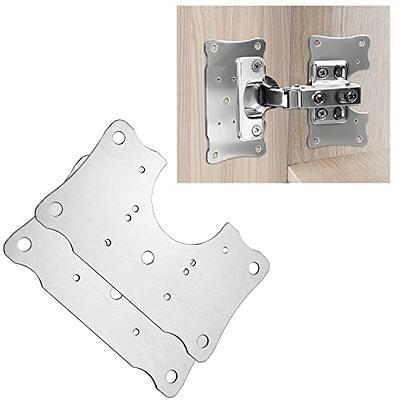 Qrity 2 Pcs Hinge Repair Plate, Cabinet Door Hinge Repair Plate, Cabinet Hinges  Repair Plates with Holes, Cupboard Hinge Fixing Plate, Furniture Door  Fixing Joining Mending Plates with Screws - Yahoo Shopping