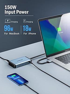 USB C Docking Station Dual Monitor with 96W Power Adapter: NewQ 12-in-1  Thunderbolt 3 | 4 Dock, Dual 4K HDMI, 4 USB, Audio, RJ45, SD/TF Slot, 18W  PD