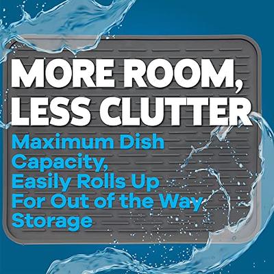 Lish XXL Super Size Silicone Dish Drying Mat 24 x 18 - Large Drainer