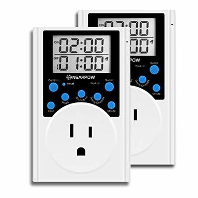 Fosmon 24 Hour Timer Outlet, Timer for Electrical Outlets, Indoor Plug-in  Timer, Programmable Light Timer Switch, Grow Light Timer, Electric Wall  Timer for Lamp, Aquarium, Reptile Lights - 2PACK - Yahoo Shopping