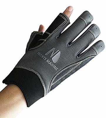 NAVIS MARINE Sailing Gloves for Men Women Rowing Boating Fishing Kayaking  All Water Sports Perfect UV Protection Short Finger (2 Cut  Black/Carbon,Medium) - Yahoo Shopping