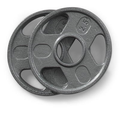 Philosophy Gym Set of 2 Standard Cast Iron Olympic 2-inch Weight Plates (45  LB each)