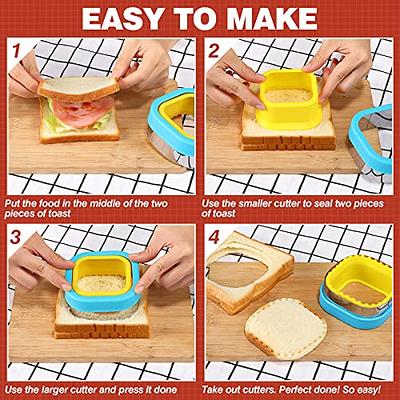 Stainless Steel Square Sandwich Cutter Kids DIY Food Cookie Maker Sandwich  Tools Baking Biscuit Cutter Kitchen