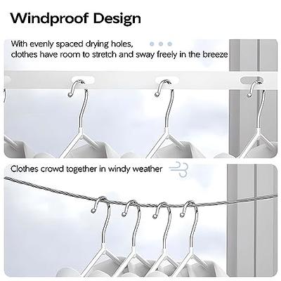 mDesign Expandable Wall Mount Laundry Air Drying Rack Clothing Storage