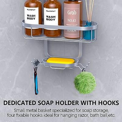 TOPCHASE Corner Shower Caddy, Shower Organizer with Soap Holder