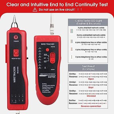 RJ45 Cable Tester Network Cable Tester Ethernet Wire Test Tool for