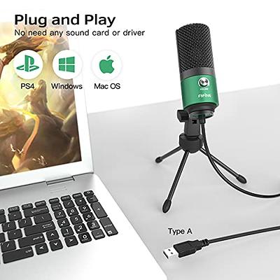 FIFINE USB Gaming Microphone for PC Desktop, PS4 and Mac, Gain Control,  External Condenser Computer Mic for Streaming, Podcasting, Twitch, Discord,  Green - K669G - Yahoo Shopping