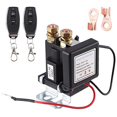 X AUTOHAUX 1 Set 12V Car Battery Disconnect Switch Remote Kill Switch with  2 Wireless Keys