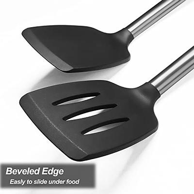 Silicone Wok Spatula Stainless Steel Cooking Turner Non-Stick Shovel  Heat-Resistant Non-toxic Wok Turner Kitchen Accessories