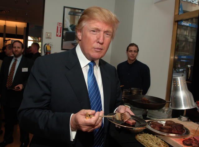 Trump is a big fan of McDonald's, steak, pizza and chips. (Stephen Lovekin via Getty Images)