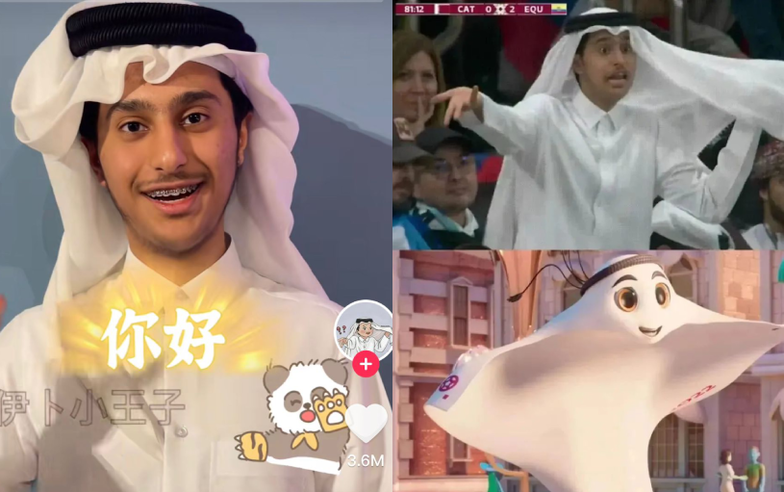 世界盃2022｜卡塔爾「餃子皮王子」速被起底 突然爆紅誇張表情包於網上瘋傳