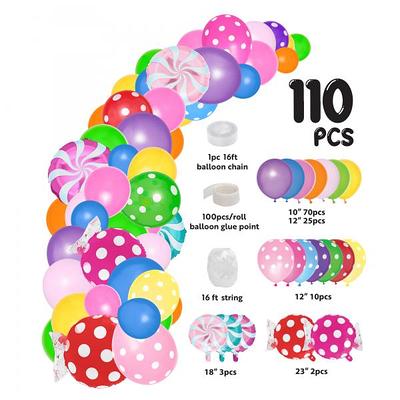 120 Pcs Balloon Arch Set Silver Pink, Disco Balls Balloons, Party Theme  Birthday Balloon, Pink Box, Ice Cream Foil ,balloons Choose Separate 