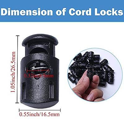 Heavy Duty Cord Locks - Single Hole Drawstring Stopper Fastener for No Tie  Shoelaces and More