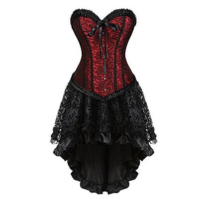 Plus Size Corset Moulin Rouge Dress Purple Satin  