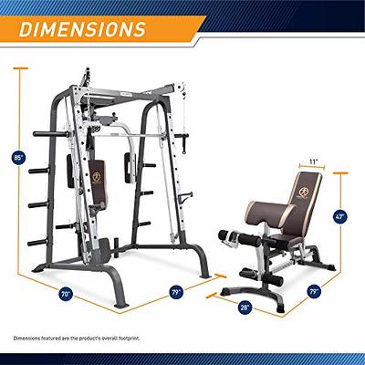 ALTAS STRENGTH Home Gym Equipment Smith Machine with Pulley System Gym  Squat Rack Pull Up Bar Upper Body Strength Training Leg Developer  Commercial