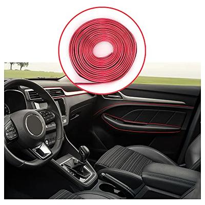 Car Interior Moulding Trim, 3D DIY Color Film Accessories Exterior  Decoration Moulding Trim Strip line for Auto Parts Interior Gaps 5-Meters