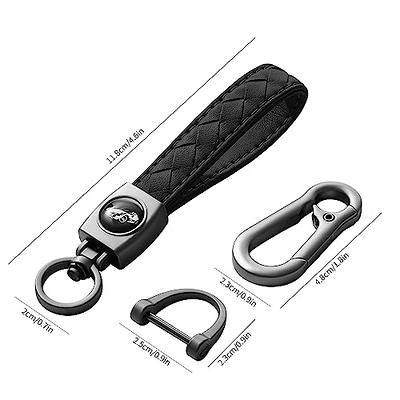 EKALA Universal Leather Car Keychain 360 Degree Rotatable with