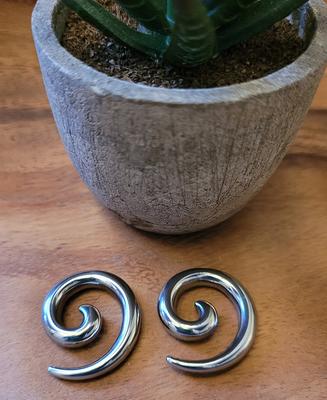 316L surgical steel swirl twist taper