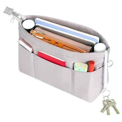  HyFanStr Felt Insert Bag Organizer with Zipper, Small