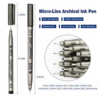 Dyvicl Black Micro-Pen Fineliner Ink Pens Pigment Liner Multiliner