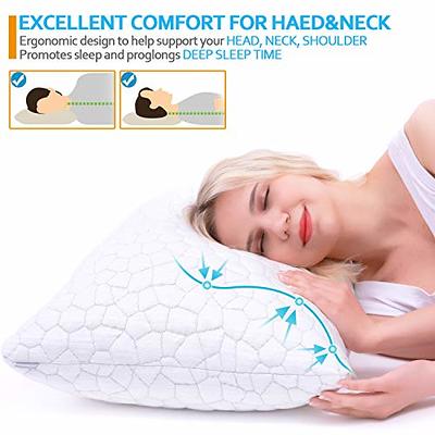 Qutool Cooling Bed Pillows for Sleeping Adjustable Gel Shredded