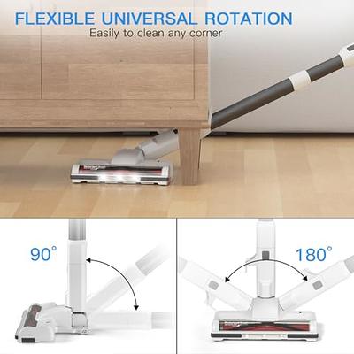 PRETTYCARE Cordless Vacuum Cleaner, 6 in 1 Lightweight Stick Vacuum  Self-Standing with Powerful Suction, 180° Bendable Wand Rechargeable  Cordless