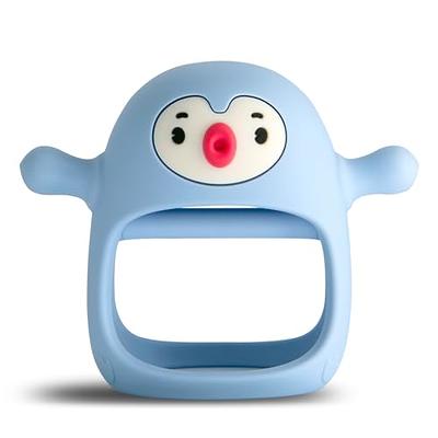 Baby Teething Toys for Newborn, Infants 0-6 Months Silicone Teethers for  Babies 6-12 Months BPA Free (Penguin - Blue & Green)