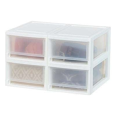 IRIS 11.88 in. W x 8.13 in. H Gray Stackable Storage Drawer