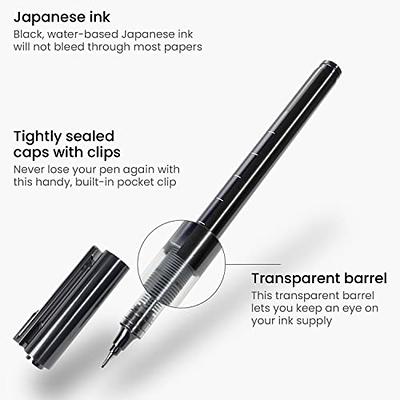 Black Fine Point Pens Set of 6 - Drawing Fineliner Pens with Japanese  Archival Ink and Various Size Tip - No Bleed Marker Fine Tip Pens for Art