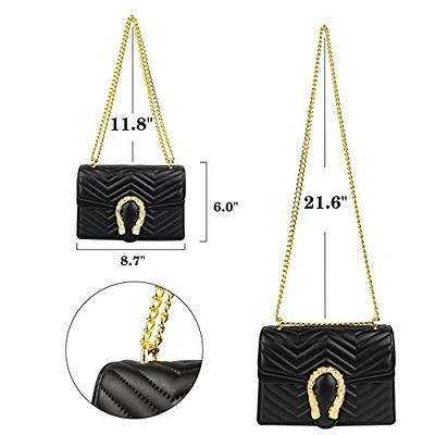 Small Quilted Crossbody Bags for Women Shoulder Bag Clutch Purses Handbags with Gold Chain